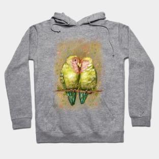 Cute lovebirds parrots. Hoodie